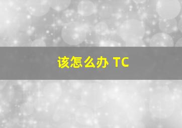 该怎么办 TC